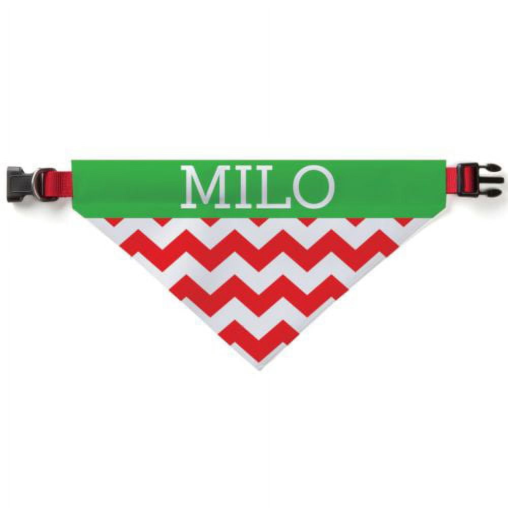 Personalized Christmas Chevron Pet Bandana