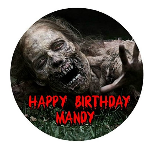 The Walking Dead Zombie Twd Edible Image Photo Cake Topper Sheet Personalized Custom Customized Birthday Party 8 Inches Round Walmart Com The Walking Dead Zombie Twd Edible Image Photo Cake Topper Sheet Personalized Custom Customized Birthday Party 8 Inches Round Walmart Com