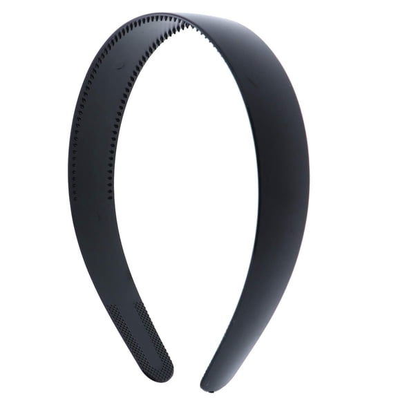 Black 1 inch Plastic Hard Headband with Teeth Head Band Women Girls (Motique Accessories)