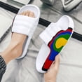 thumbnail image 2 of Mens Slippers,Men Slippers EVA Thick Sole Lightweight Comfort Summer Slippers for Outdoor Indoor Casual Wear,Slippers for Men,White,10.5, 2 of 9
