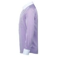 thumbnail image 3 of AZoiNM Men's French Cuff Dress Shirt Slim Fit Long Sleeve Business Casual Polyester, 3 of 10