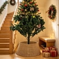 thumbnail image 6 of Qocolcyl Extra Large Rattan Christmas Tree Collar Basket - Rustic Handcrafted Christmas Tree Stand Cover Woven Tree Skirt Collar Christmas Tree Decoration Farmhouse Indoor Decorations for Home, 6 of 6