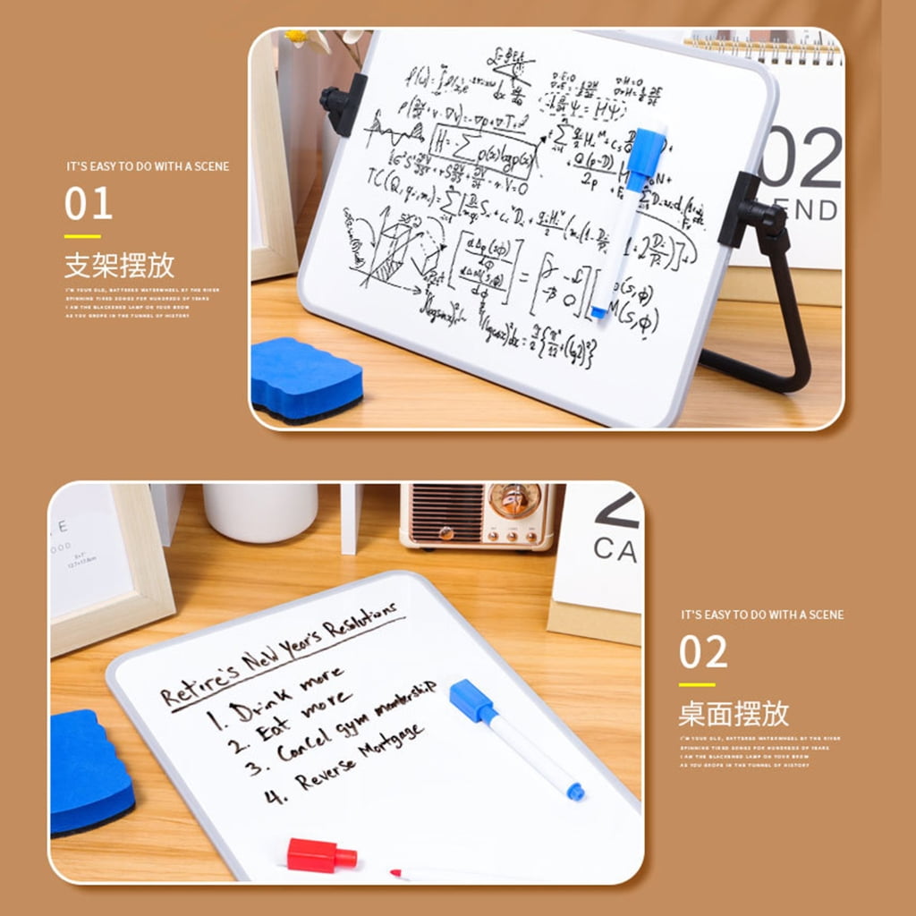 ROZYARD A3 Whiteboard with Stand Marker Magnets Eraser, Double-Sided White Board Easel