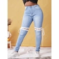 thumbnail image 2 of Jeans Talla Extra Extraíbles y Cordones Rosegal  Vaqueros de talla grande, 2 of 5