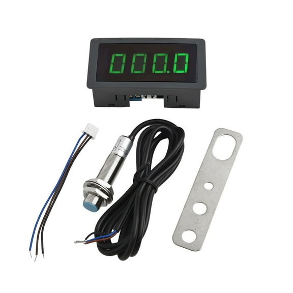 Digital Led Tachometer Ac110-230V Rpm Motor Tachometer With Hall Proximityswitch Blue YIWEI