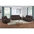 thumbnail image 3 of New Classic Furniture Linton Leather Console Loveseat w/Power Footrest in Brown, 3 of 4