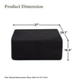 thumbnail image 5 of Oooh Life Black Oversized Ottoman Bench for Living Room, Extra Seating and Sofa Footrest, Plush Rectangle Design, No Assembly Required, 5 of 6