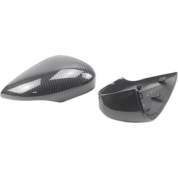 Applicable to Compatible For Ford Fiesta MK7 2008-2019 Replacement Carbon Fiber Pattern Or Black Rearview Side Mirror Cover Caps(Black)