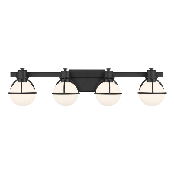 Pierce 4-Light Bathroom Vanity Light in Matte Black