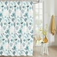 thumbnail image 4 of Fabric Shower Curtain, Vintage Teal Blue Ocean Starfish Shell Coral Bathroom Curtain with 12 Hooks Waterproof No Bad Odor Machine Washable Bath Curtains for Bathroom, Spa Room, 66"x72", 4 of 6