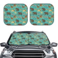 thumbnail image 2 of Honeii Cute Animals Print Foldable Car Sun Shade for Windshield, 2-Piece UV Protection Shade, Protects Car Interior, Ideal for Cars, Trucks, SUVs-Large, 2 of 6