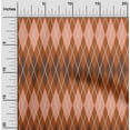 thumbnail image 1 of oneOone Cotton Flex Rust Brown Fabric Argyle Check Sewing Craft Projects Fabric Prints By Yard 40 Inch Wide, 1 of 4