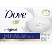 Dove Beauty Bar Gentle Skin Cleanser Moisturizing For Gentle Soft Skin Care Original Made With 1/4 Moisturizing Cream 2.6 Oz