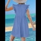 thumbnail image 5 of Vestido Tipo Cárdigan de Corta con Cuello en V y Ribete de Encaje, Color Azul , Talla S, 5 of 6
