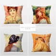 thumbnail image 1 of 3S Brother'S World Classic Art Masterpiece Series Set Of 4 Hidden Zipper Cushion Covers Pierre Auguste Renoir-Girls - 12" to 30" Sizes Art Home Décor Printed On Both Sides Each Size (26"Wx26"L), 1 of 6