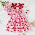 thumbnail image 3 of WOYY Toddler Girls Summer Cherry Print Smocked Dress with Tie Straps, Sizes 1-6, 3 of 5