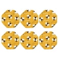 thumbnail image 2 of Disketp Cute Bee Butterfly Yelllow Funny Coasters,6 Pcs Leather Coasters With Holder, Perfect Housewarming Hostess Gifts,Protect Furniture From Water Marks Scratch And Damage, 2 of 9