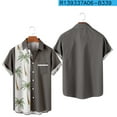 thumbnail image 4 of Yuwull Men's Short Sleeve Button Down Vintage Bowling Shirts with Pocket Hawaiian Casual Printed Beach Shirt Summer Regular Fit Top, 4 of 9