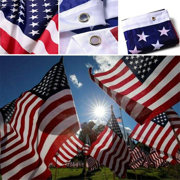 About 90*150cm/35.43*59.06in American Flag with Copper Grommets