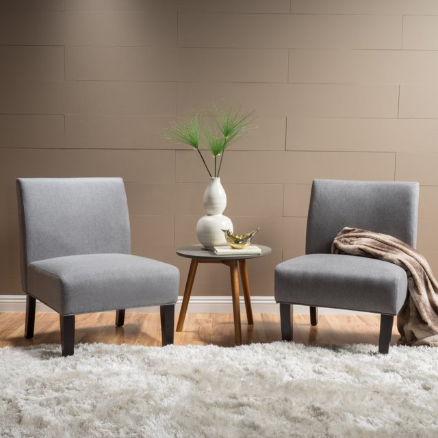 Christopher Knight Home Chaise d'Appoint en Tissu Gris Kendal (Ensemble de 2), Deux