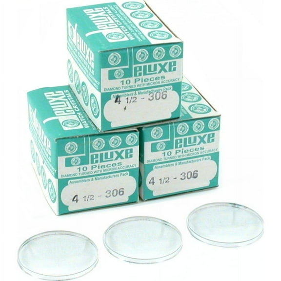 30 Plastic Watch Crystals Watchmakers Dome Parts 30.6mm