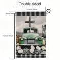 thumbnail image 3 of PHYHOO Easter Plaid Truck Egg Rabbit Garden Flag, Home Outdoor Yard Lawn Garden Flag Holiday Decorations -A White, 3 of 6