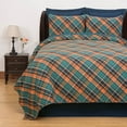 thumbnail image 4 of Troy Plaid King Bed Reversible 3 Piece Machine Washable Bedding Quilt Set, 4 of 8