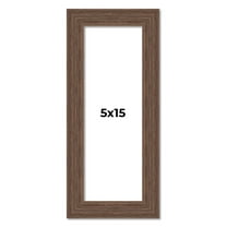 5x15 Frame Brown Distressed Barnwood Picture Frame | Rustic Farmhouse Photo Frame Includes UV