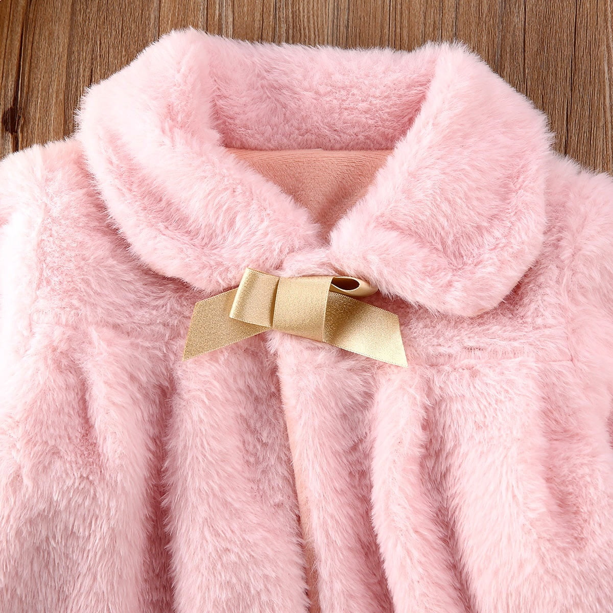 Winter Warm Fluffy Coats Soft Bow Jackets for Toddler Baby Girls Going Out Daily Wear Walmart