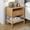 Light Brown, variant on Nathan James Meads Wood Nightstand with Drawer, Vintage Nightstand with Seagrass Storage and Brass Handles, Light Brown