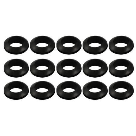 

15pcs Wire Protective Grommets Black Rubber 20mm Double Sided Grommet