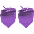 thumbnail image 1 of LAICAIW 2 Pack Purple Cotton Plain Dog Bandanas for Small Dogs, 1 of 4