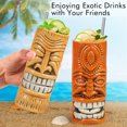 thumbnail image 5 of Tiki Mugs Set of 4,Ceramic Tiki Hawaiian Party Mugs, Creative Tiki Glasses Set Tiki Bar Mugs for Cocktails Glasses, Tiki Drinking Bar Decorations Premium Tropical Cups Drinks for Exotic Party(4PCS), 5 of 6