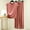 Pink, variant on Goodtrade8 2 Piece Women Pajama Set Soft Crew Neck Casual Short Sleeve Solid Color Sleepwear Womens Pjs