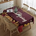 thumbnail image 2 of Thanksgiving Day Table Cloth Wrinkle Resistant Washable Tablecolths Table Covers Thanksgiving Fall Maple Leaves Pumpkin Tablecloth for Fall Birthday Wedding Graduation Rectangle,60x84inch, 2 of 5
