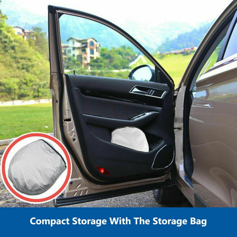 Foldable Car Windshield Sun Shade IC ICLOVER Block Sunlight UV Rays Sun Shield Front Window Sun Visor Protector Summer Winter for Trucks Vans MPV Large Vehicles (75 x35 )