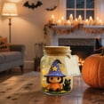 thumbnail image 5 of Adopt a Witch Hat Jar Meet Whimsy & Her Black Cat 2025 Halloween Witches Figurines Decorations Cute Decorative Glass Candy Jars with Cork Lid Cookie Dish Sugar Bowl Fall Decor, 5 of 6