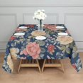 thumbnail image 3 of Pioneer Flower Floral Print Pattern Square Tablecloth,Waterproof Square Table Cover,Wipeable Spillproof Washable Table Cover for Home Kitchen Party Decor 42"X42"(107x107cm), 3 of 6