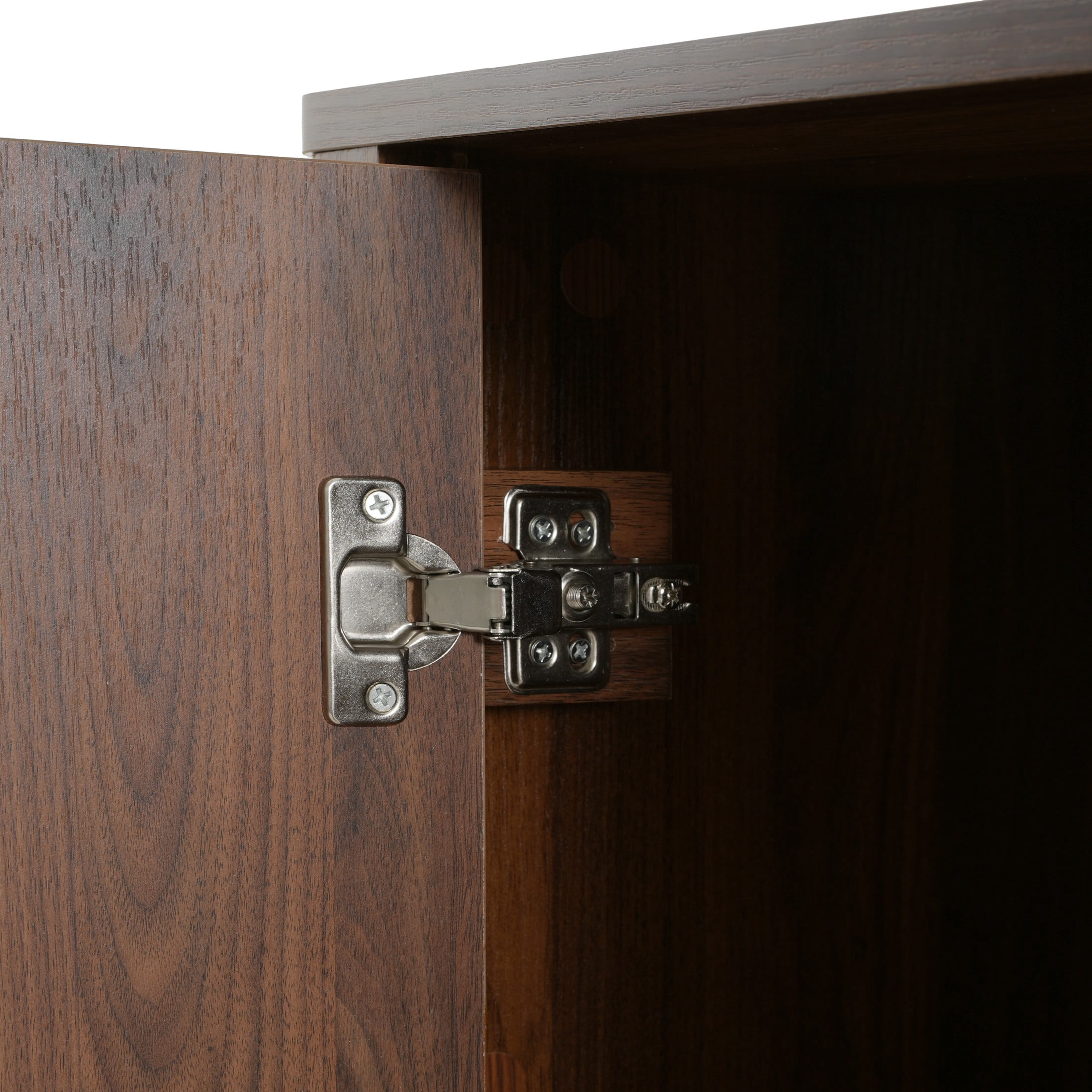 Christopher Knight Home 59" Modern Fluted Sideboard Storage Cabinet with 3 Doors and Drawer, Walnut