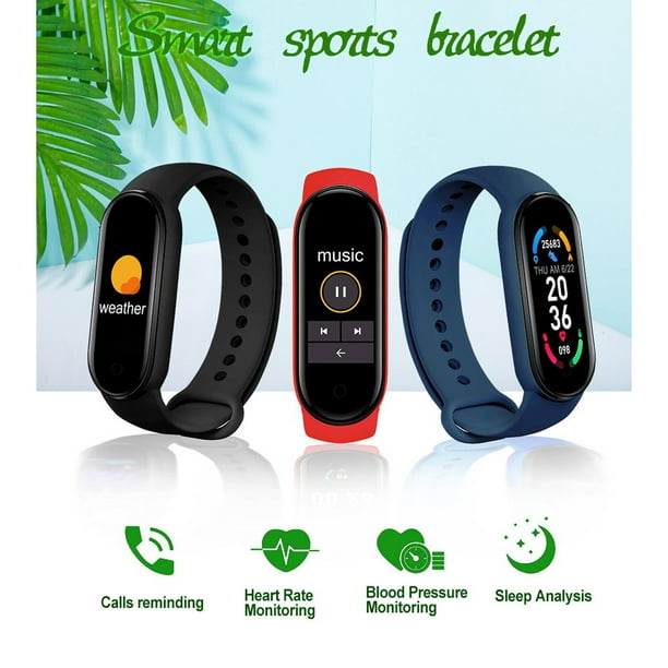 Smart Bracelet Fitness Ip67 Waterproof Mode Notification call M6 Watch 0.96 inch Screen Bt4.0 Fitness Mode Notificationcallsedentary Reminder Tft Screen Bt4.0 Pressure Mode Walmart
