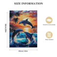 thumbnail image 2 of JRXY  Dolphin Sunset Canvas Wall Art Animal Art Decor Prints Picture of Dolphins Jumping Out of Water Framed Ready to Hang  16x20 in, 2 of 5