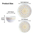 thumbnail image 2 of 12-Piece Dinnerware Set, Round Porcelain Dinnerware Set Include 4 Each of 10.5" Dinner Plate, 7.5" Salad Plate and 5.6" Bowl, 2 of 6