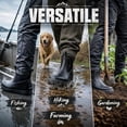 thumbnail image 5 of YUCHANG Men's Rain Boots,Deck Boots for Men,Outdoor Rubber Fishing Garden Waterproof Ankle Rain Boots with High Traction(Black,10.5), 5 of 7