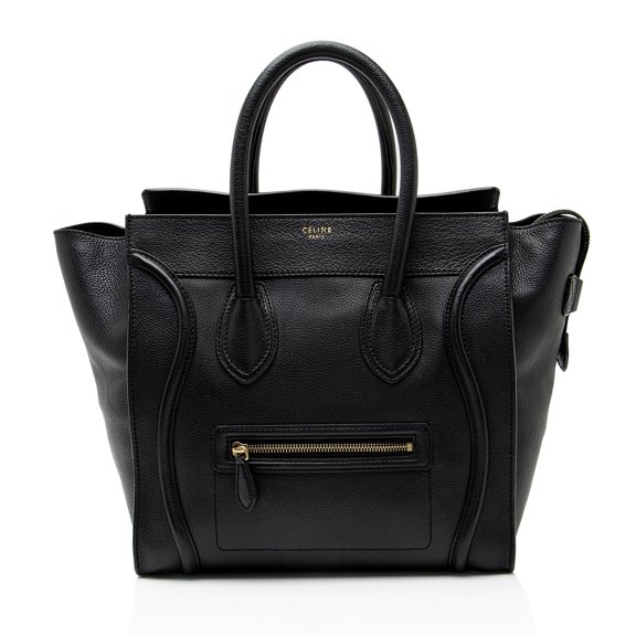Pre-Owned Celine Pebbled Leather Mini Luggage Tote