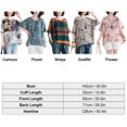 thumbnail image 5 of GoolRC Women Folk Style Printed and Oversized Linen Loose O-Neck Half Sleeve Flower One Size （#3337), 5 of 5