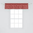 thumbnail image 2 of Ambesonne Retro Window Valance, Snowflakes with Skinny Curls Cheerful Yuletide Noel Inspiration in Art, Curtain Valance for Kitchen Bedroom Decor with Rod Pocket, 54" X 12", Vermilion Ivory, 2 of 3