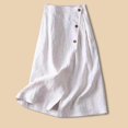 thumbnail image 1 of Vedolay Summer Skirts Women's 2023 Summer Plaid Elastic High Waist Flowy A Line Maxi Skirt with Pockets,White L, 1 of 4