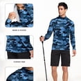 thumbnail image 5 of Hoodies for Men UPF 50+ Sun Protection Hoodie Long Sleeve Fishing Hiking Camouflage Shirt with Face Mask L, 5 of 7