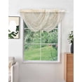 thumbnail image 2 of Marble Beige Sheer Waterfall Valance Curtains for Window, Modern Abstract Ink Painting Luxury Rod Pocket Sheer Topper Swag Curtains for Living Room, Kitchen 38.5"W x 47.2"L, 3 Panels, 2 of 7