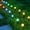 Colorful, variant on Solar String Lights for Outside，Outdoor String Light 20 LED 16.4ft 8 Lighting Modes Waterproof for Garden, Courtyard,Balcony, Terrace.（Warm White）